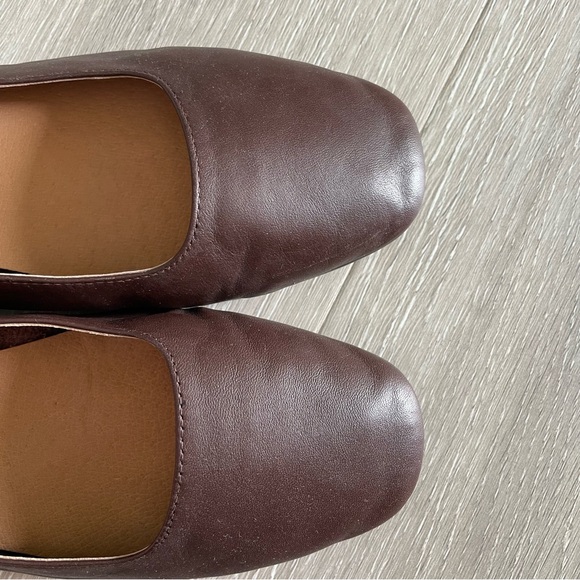 Madewell Greta Brown Leather Flats 8.5 - Picture 3 of 5